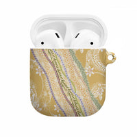 Yellow Palaka Hawaii Leis AirPods Case Hawaiian-plaid Elegant Tropical Vibes - Polynesian Pride