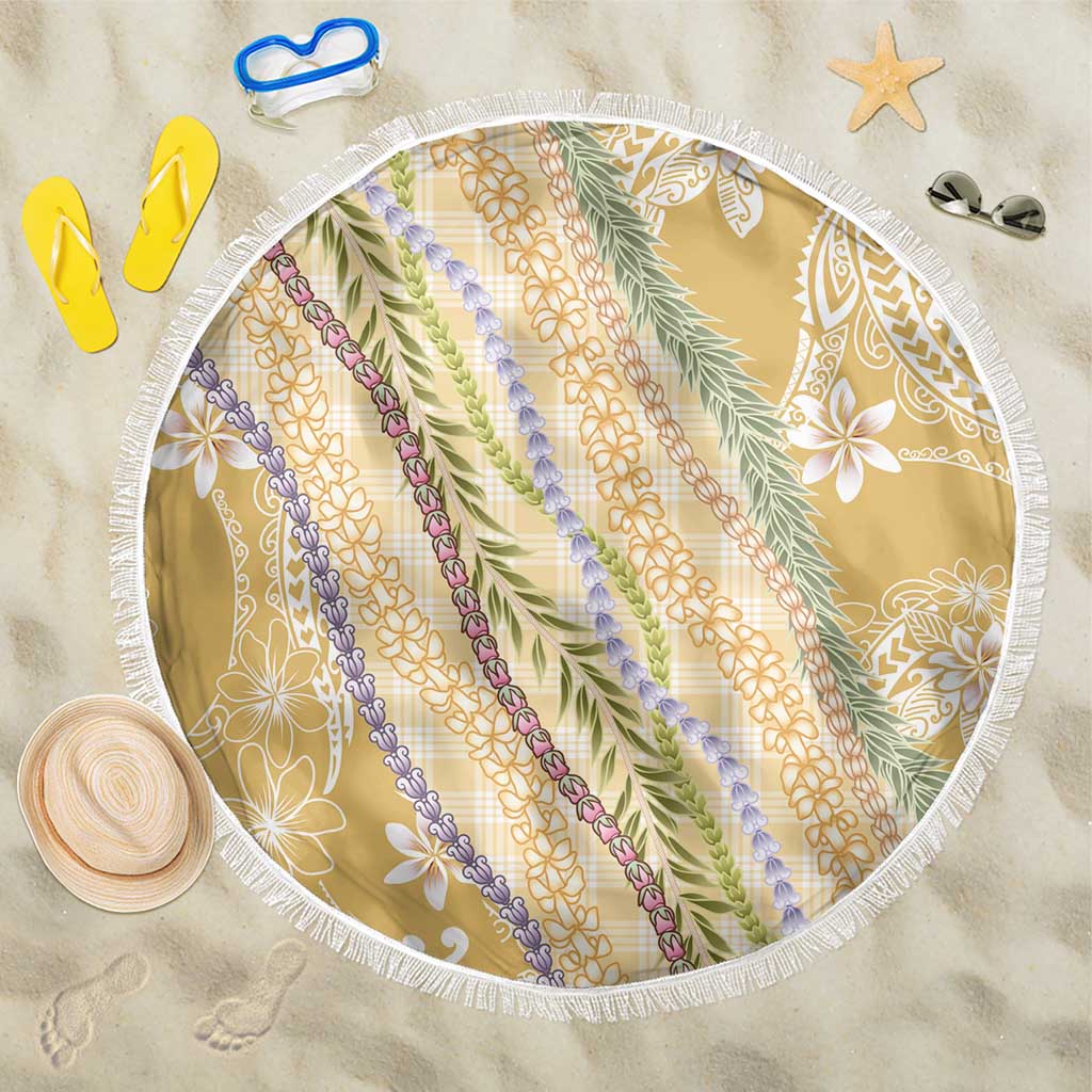 Yellow Palaka Hawaii Leis Beach Blanket Hawaiian-plaid Elegant Tropical Vibes LT14 One Size 150cm Yellow - Polynesian Pride