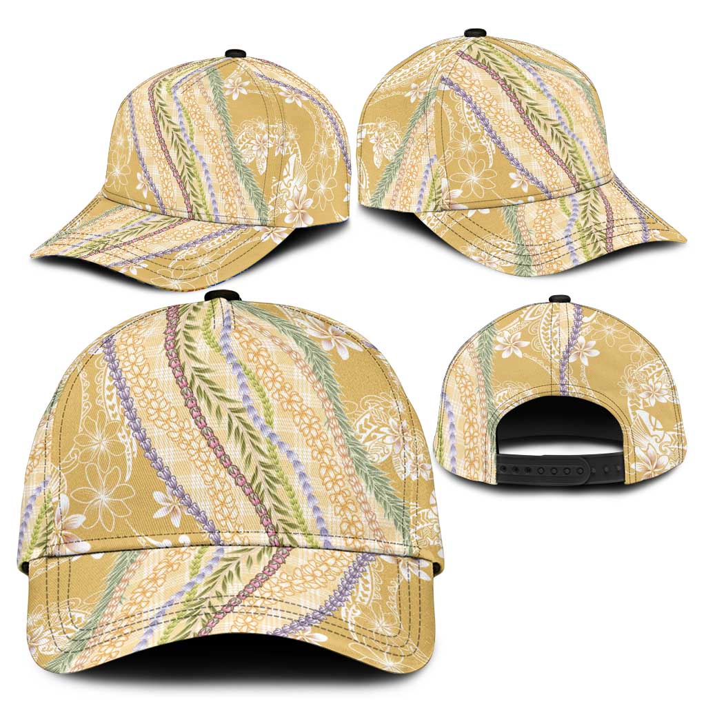 Yellow Palaka Hawaii Leis Classic Cap Hawaiian-plaid Elegant Tropical Vibes - Polynesian Pride
