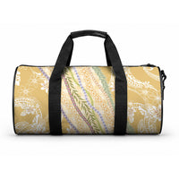 Yellow Palaka Hawaii Leis Duffle Bag Hawaiian-plaid Elegant Tropical Vibes