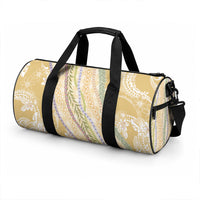 Yellow Palaka Hawaii Leis Duffle Bag Hawaiian-plaid Elegant Tropical Vibes