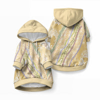 Yellow Palaka Hawaii Leis Pet Hoodie Hawaiian-plaid Elegant Tropical Vibes