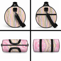 Pink Palaka Hawaii Leis Duffle Bag Hawaiian-plaid Elegant Tropical Vibes