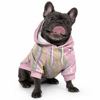 Pink Palaka Hawaii Leis Pet Hoodie Hawaiian-plaid Elegant Tropical Vibes