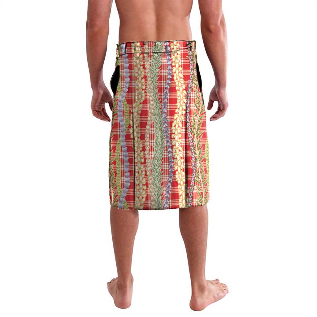 Red Palaka Hawaii Leis Lavalava Hawaiian-plaid Elegant Tropical Vibes LT14 - Polynesian Pride