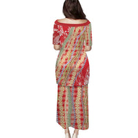 Red Palaka Hawaii Leis Puletasi Hawaiian-plaid Elegant Tropical Vibes - Polynesian Pride