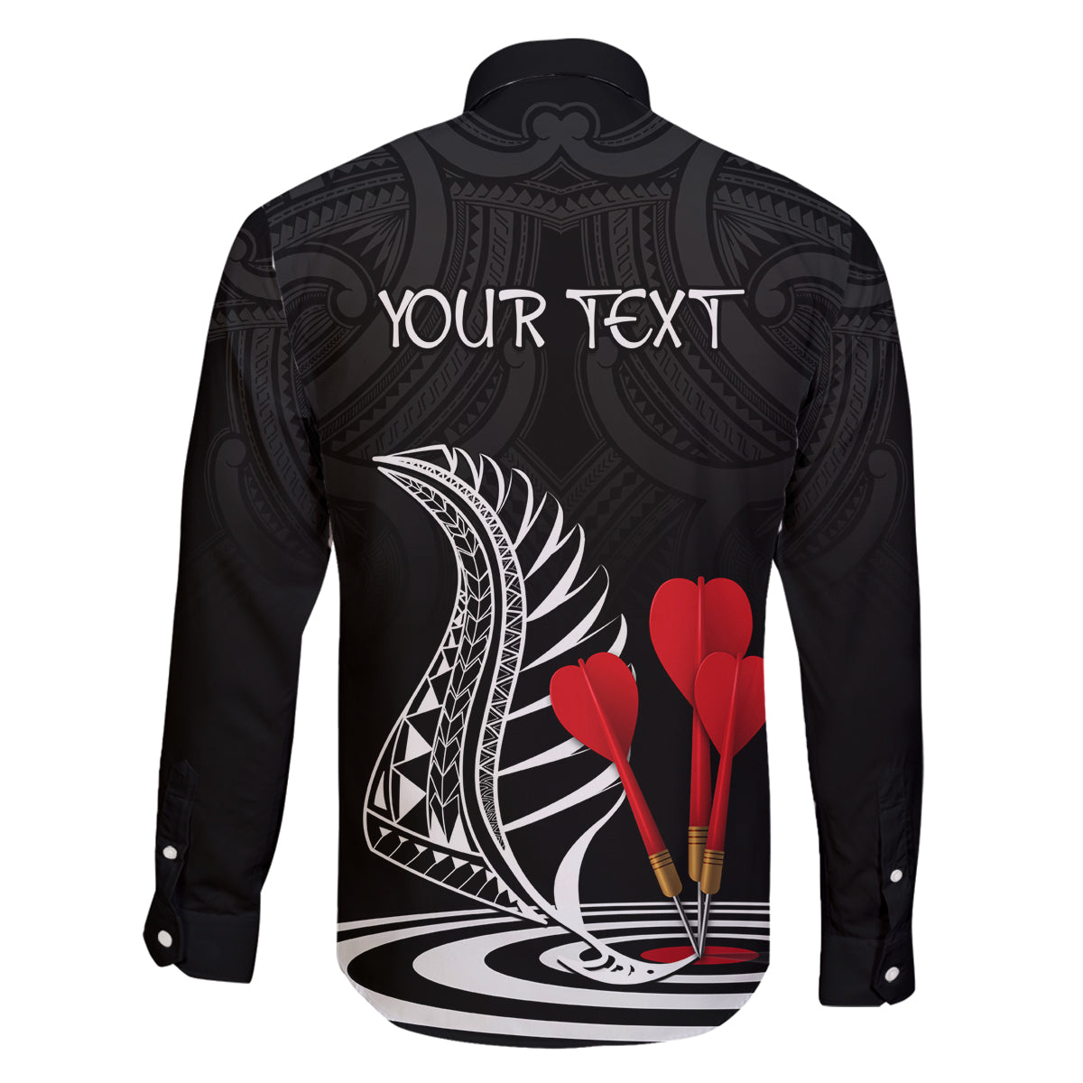 Personalised New Zealand Darts Family Matching Off Shoulder Maxi Dress and Hawaiian Shirt Aotearoa Maori Fern Bring It On LT14 - Polynesian Pride