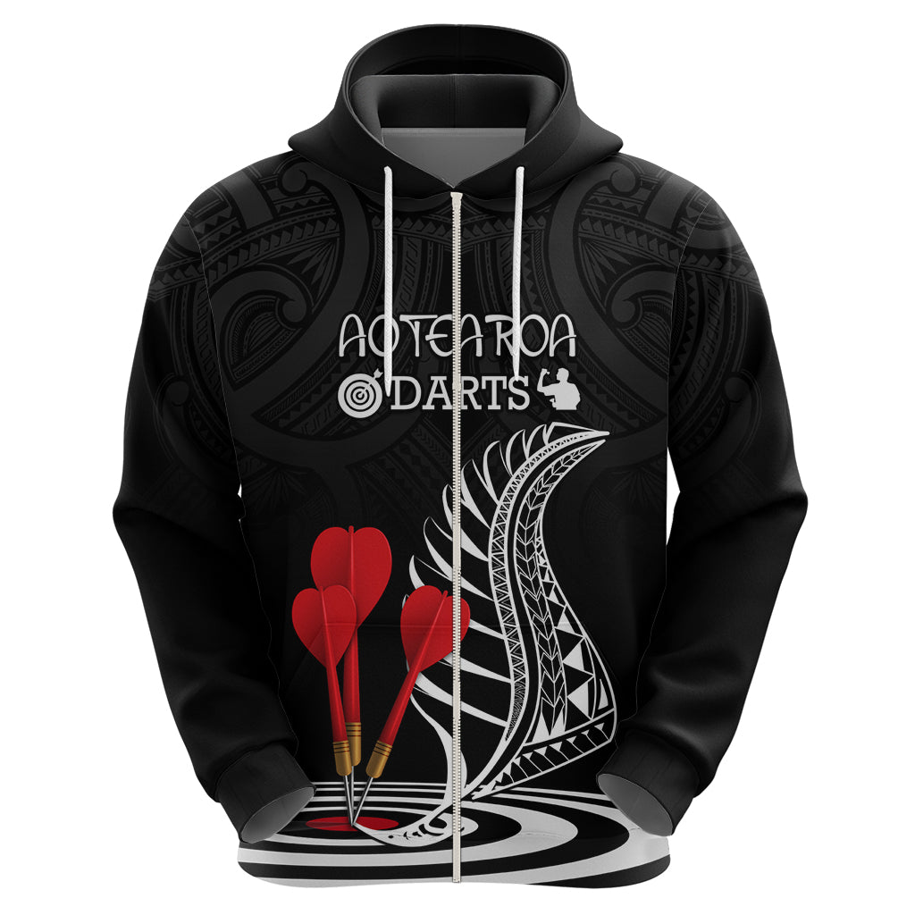 Personalised New Zealand Darts Hoodie Aotearoa Maori Fern Bring It On LT14 - Polynesian Pride