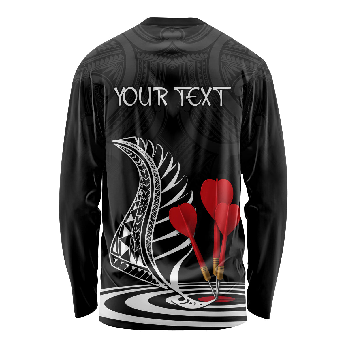Personalised New Zealand Darts Long Sleeve Shirt Aotearoa Maori Fern Bring It On LT14 - Polynesian Pride