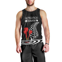 Personalised New Zealand Darts Men Tank Top Aotearoa Maori Fern Bring It On LT14 - Polynesian Pride