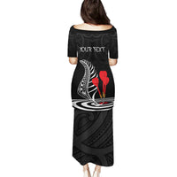 Personalised New Zealand Darts Puletasi Aotearoa Maori Fern Bring It On LT14 - Polynesian Pride