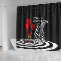 New Zealand Darts Shower Curtain Aotearoa Maori Fern Bring It On LT14 - Polynesian Pride