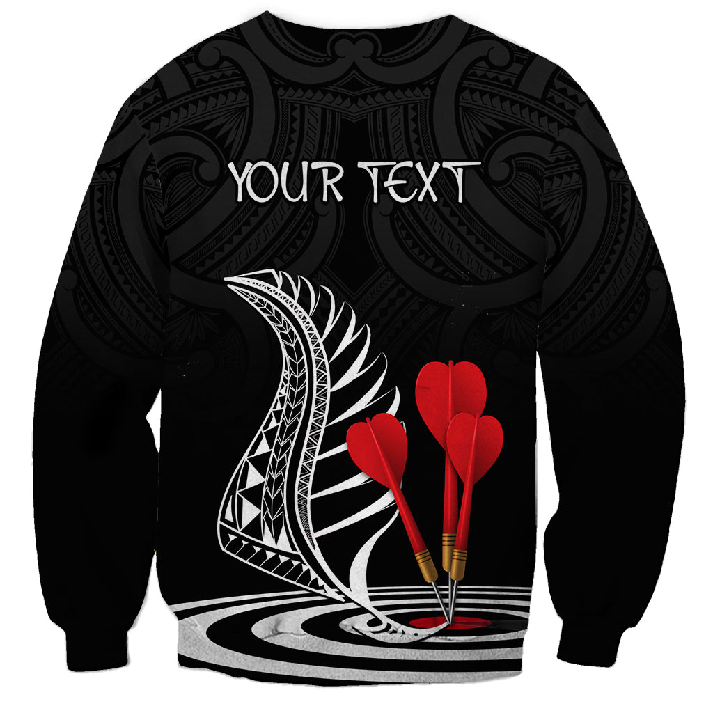 Personalised New Zealand Darts Sweatshirt Aotearoa Maori Fern Bring It On LT14 - Polynesian Pride