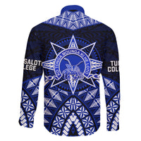 Tonga Tupou College And Queen Salote College Family Matching Long Sleeve Bodycon Dress and Hawaiian Shirt Tongan Ngatu Pattern LT14 - Polynesian Pride