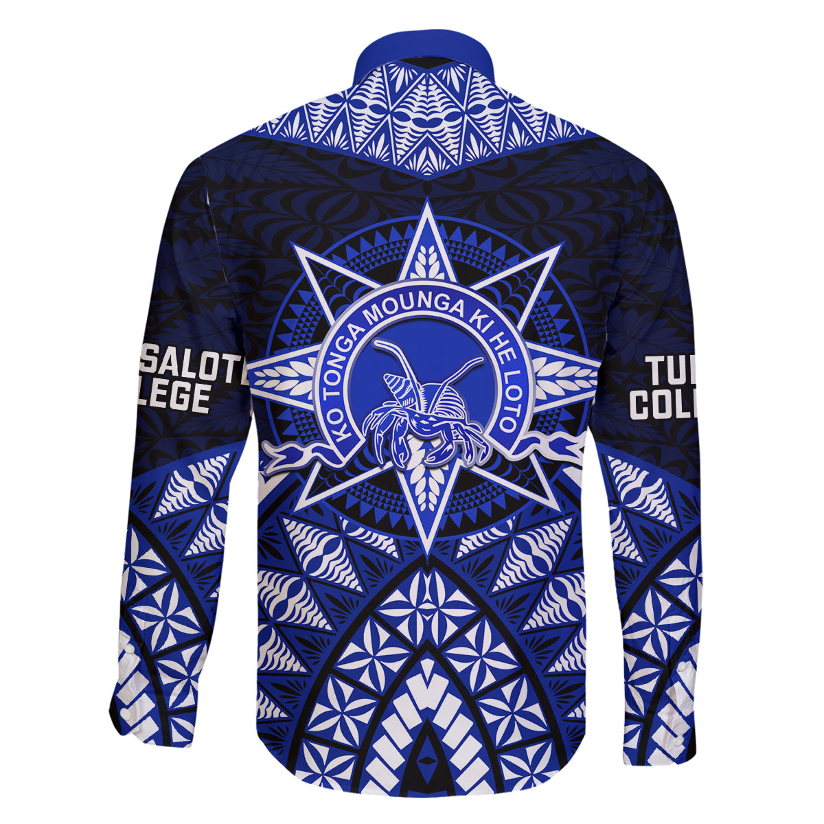 Tonga Tupou College And Queen Salote College Family Matching Tank Maxi Dress and Hawaiian Shirt Tongan Ngatu Pattern LT14 - Polynesian Pride