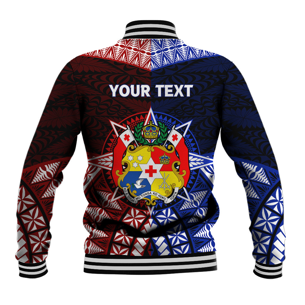Personalised Tupou College And Kolisi Tonga Atele Baseball Jacket Tongan Ngatu Pattern LT14 - Polynesian Pride