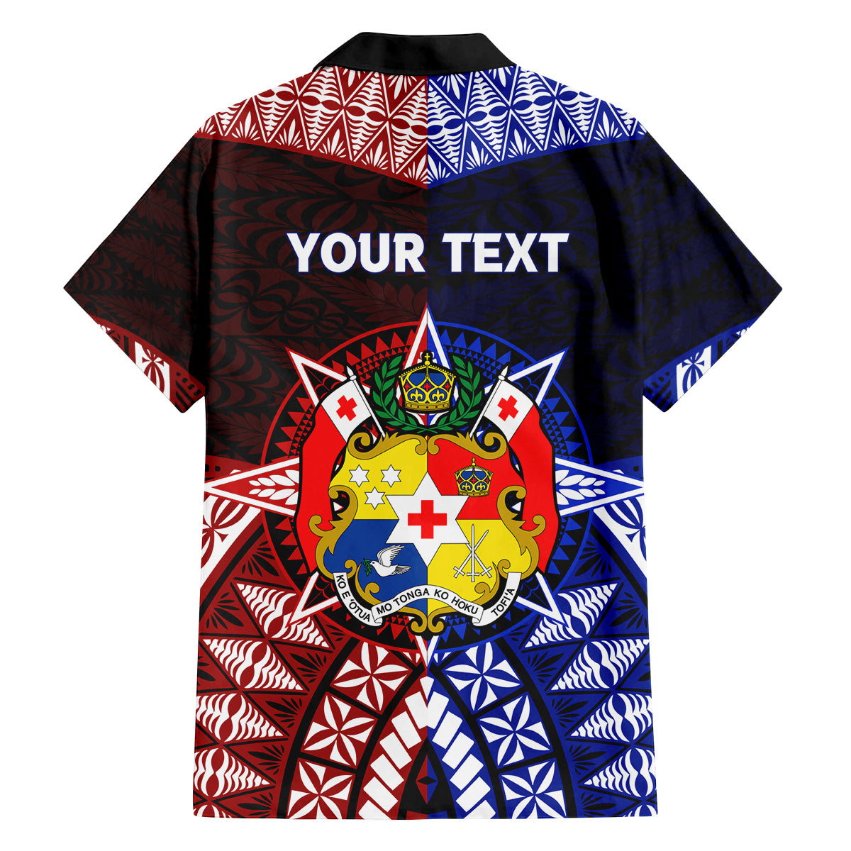 Personalised Tupou College And Kolisi Tonga Atele Family Matching Off Shoulder Maxi Dress and Hawaiian Shirt Tongan Ngatu Pattern LT14 - Polynesian Pride