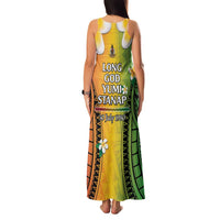 Vanuatu Independence Day Family Matching Tank Maxi Dress and Hawaiian Shirt Long God Yumi Stanap Happy 45th Anniversary LT14 - Polynesian Pride