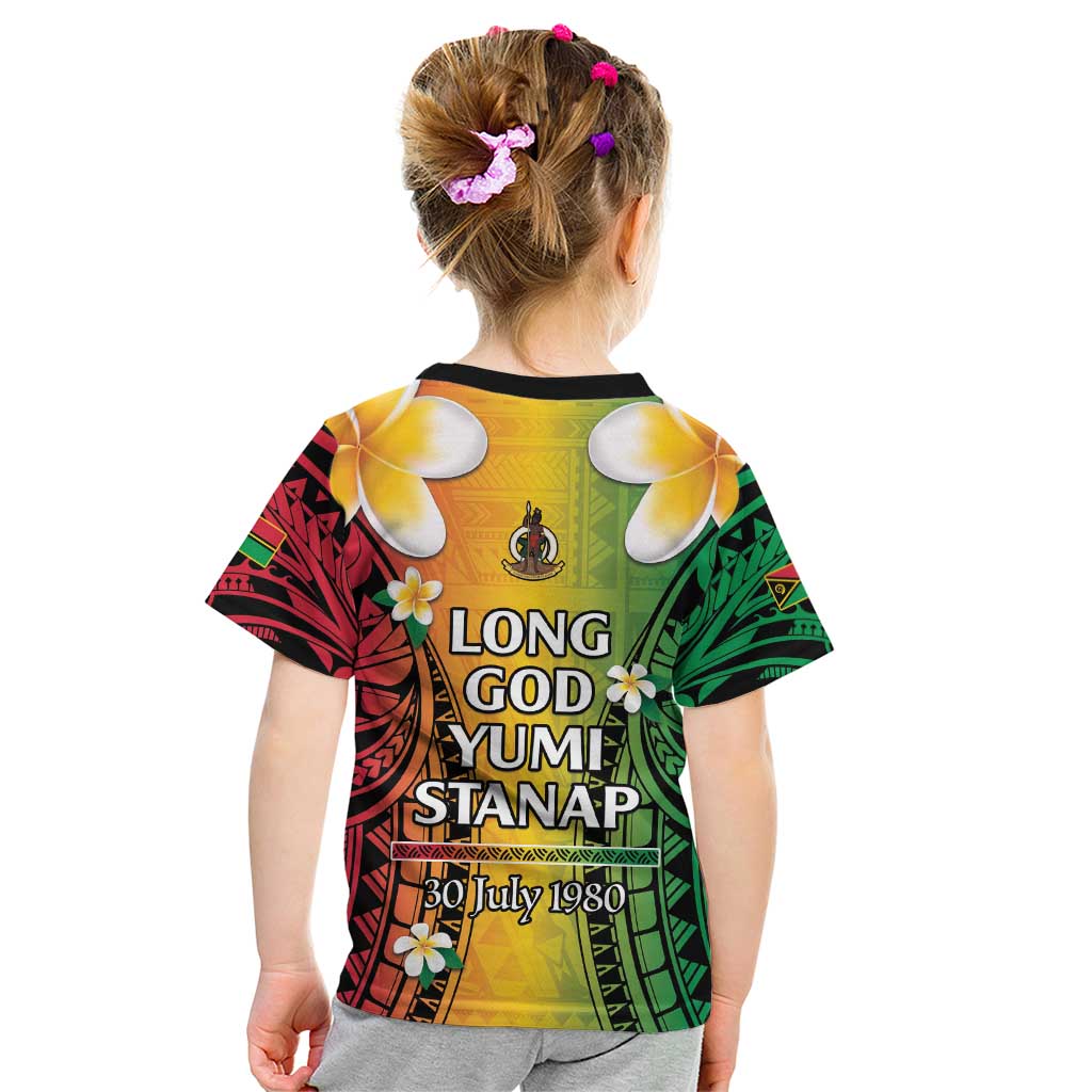 Vanuatu Independence Day Kid T Shirt Long God Yumi Stanap Happy 45th Anniversary LT14