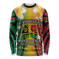 Vanuatu Independence Day Long Sleeve Shirt Long God Yumi Stanap Happy 45th Anniversary LT14
