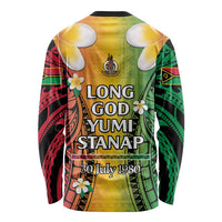 Vanuatu Independence Day Long Sleeve Shirt Long God Yumi Stanap Happy 45th Anniversary LT14