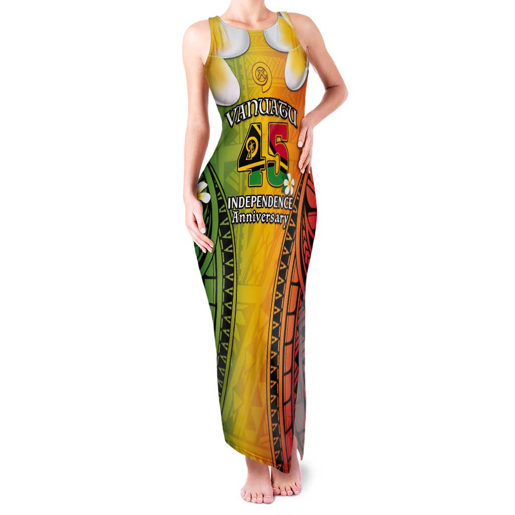 Vanuatu Independence Day Tank Maxi Dress Long God Yumi Stanap Happy 45th Anniversary LT14