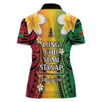 Vanuatu Independence Day Women Polo Shirt Long God Yumi Stanap Happy 45th Anniversary LT14