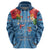 Fiji Day Hoodie Happy 54 Years Of Independence Tapa Pattern Blue