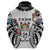 Fiji Day Hoodie Happy 54 Years Of Independence Tapa Pattern White