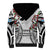 Fiji Day Sherpa Hoodie Happy 54 Years Of Independence Tapa Pattern White