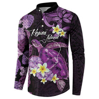 Personalised Aloha Hawaii Kauai Island Button Sweatshirt Garden Isle Map Sea Turtle Plumeria