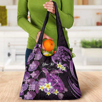 Personalised Aloha Hawaii Kauai Island Grocery Bag Garden Isle Map Sea Turtle Plumeria