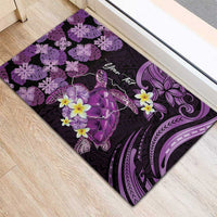 Personalised Aloha Hawaii Kauai Island Rubber Doormat Garden Isle Map Sea Turtle Plumeria