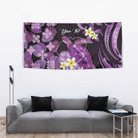 Personalised Aloha Hawaii Kauai Island Tapestry Garden Isle Map Sea Turtle Plumeria