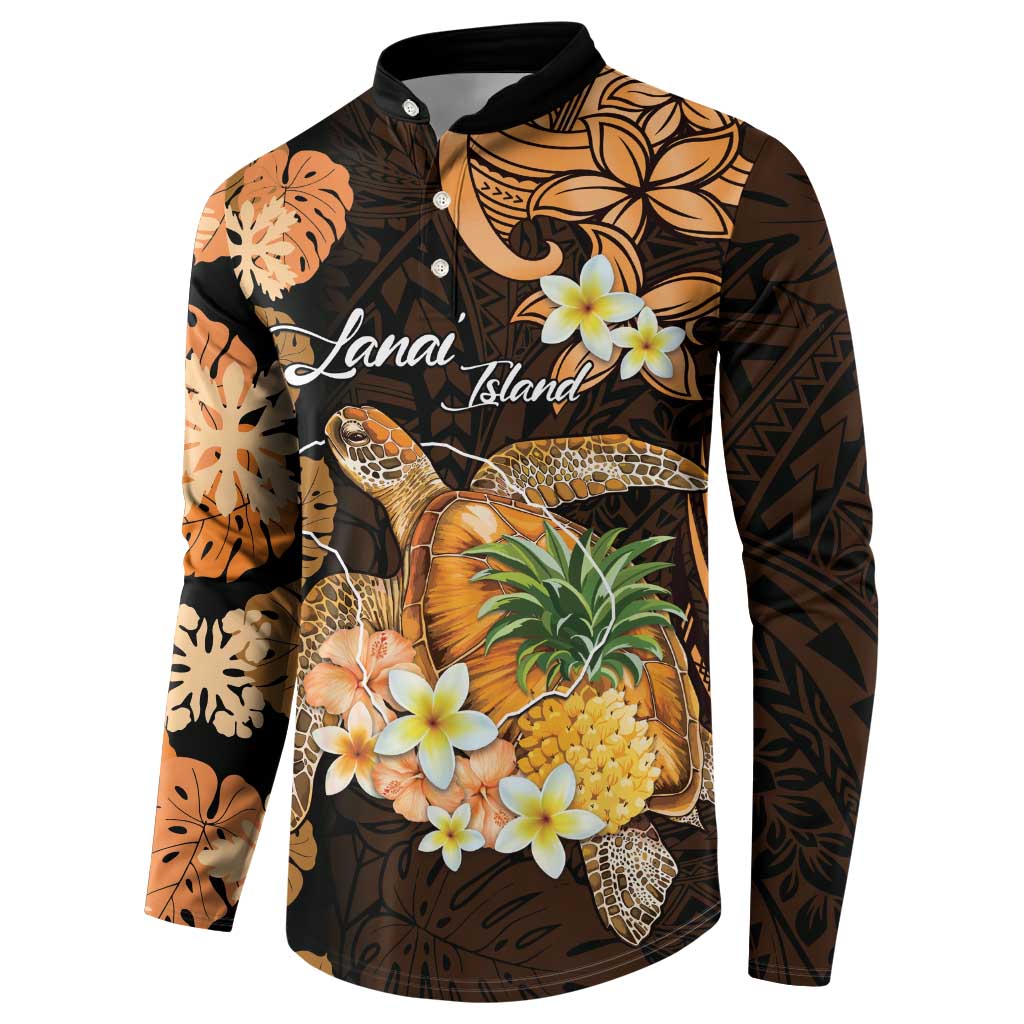 Personalised Aloha Hawaii Lanai Island Button Sweatshirt Pineapple Isle Map Sea Turtle Plumeria