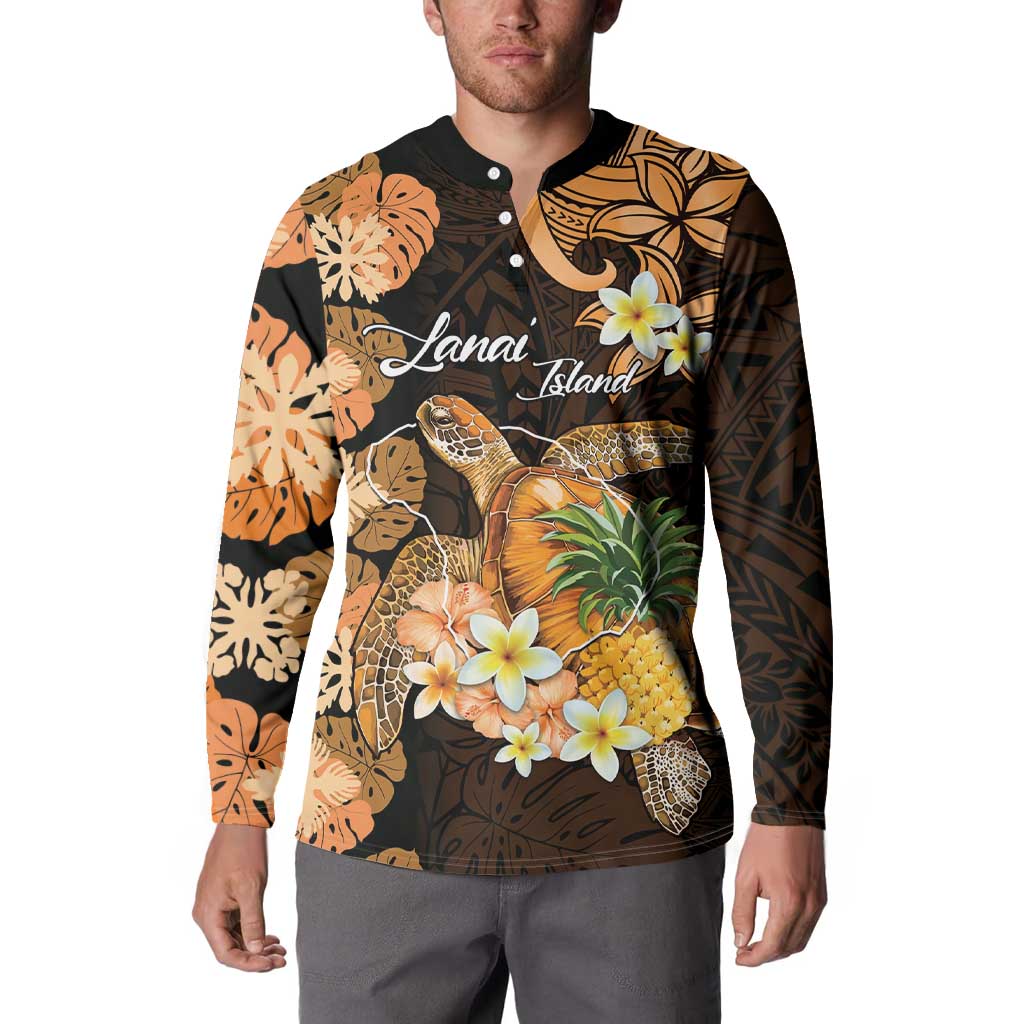 Personalised Aloha Hawaii Lanai Island Button Sweatshirt Pineapple Isle Map Sea Turtle Plumeria