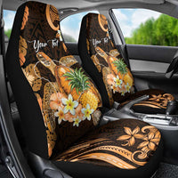 Personalised Aloha Hawaii Lanai Island Car Seat Cover Pineapple Isle Map Sea Turtle Plumeria