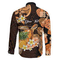 Personalised Aloha Hawaii Lanai Island Family Matching Mermaid Dress and Hawaiian Shirt Pineapple Isle Map Sea Turtle Plumeria