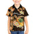 Personalised Aloha Hawaii Lanai Island Family Matching Off The Shoulder Long Sleeve Dress and Hawaiian Shirt Pineapple Isle Map Sea Turtle Plumeria