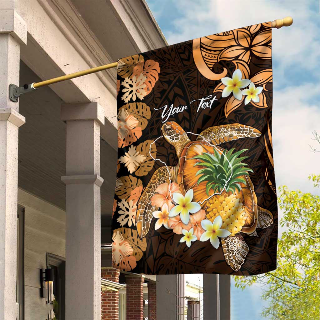Personalised Aloha Hawaii Lanai Island Garden Flag Pineapple Isle Map Sea Turtle Plumeria