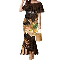 Personalised Aloha Hawaii Lanai Island Mermaid Dress Pineapple Isle Map Sea Turtle Plumeria