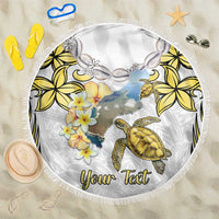 Personalised Aloha Hawaii Niihau Island Beach Blanket Forbidden Isle Map Shell Lei