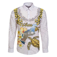 Personalised Aloha Hawaii Niihau Island Family Matching Mermaid Dress and Hawaiian Shirt Forbidden Isle Map Shell Lei