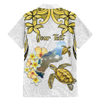 Personalised Aloha Hawaii Niihau Island Family Matching Off The Shoulder Long Sleeve Dress and Hawaiian Shirt Forbidden Isle Map Shell Lei