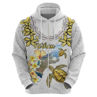 Personalised Aloha Hawaii Niihau Island Hoodie Forbidden Isle Map Shell Lei