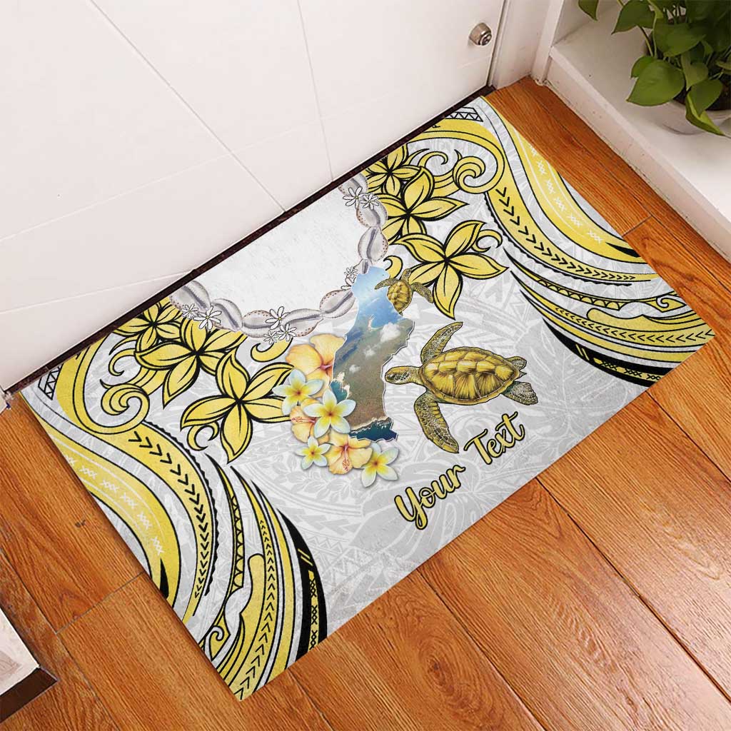 Personalised Aloha Hawaii Niihau Island Rubber Doormat Forbidden Isle Map Shell Lei