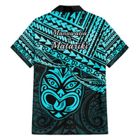 Matariki New Zealand Hawaiian Shirt Maori New Year Tiki Turquoise Version LT14 - Polynesian Pride