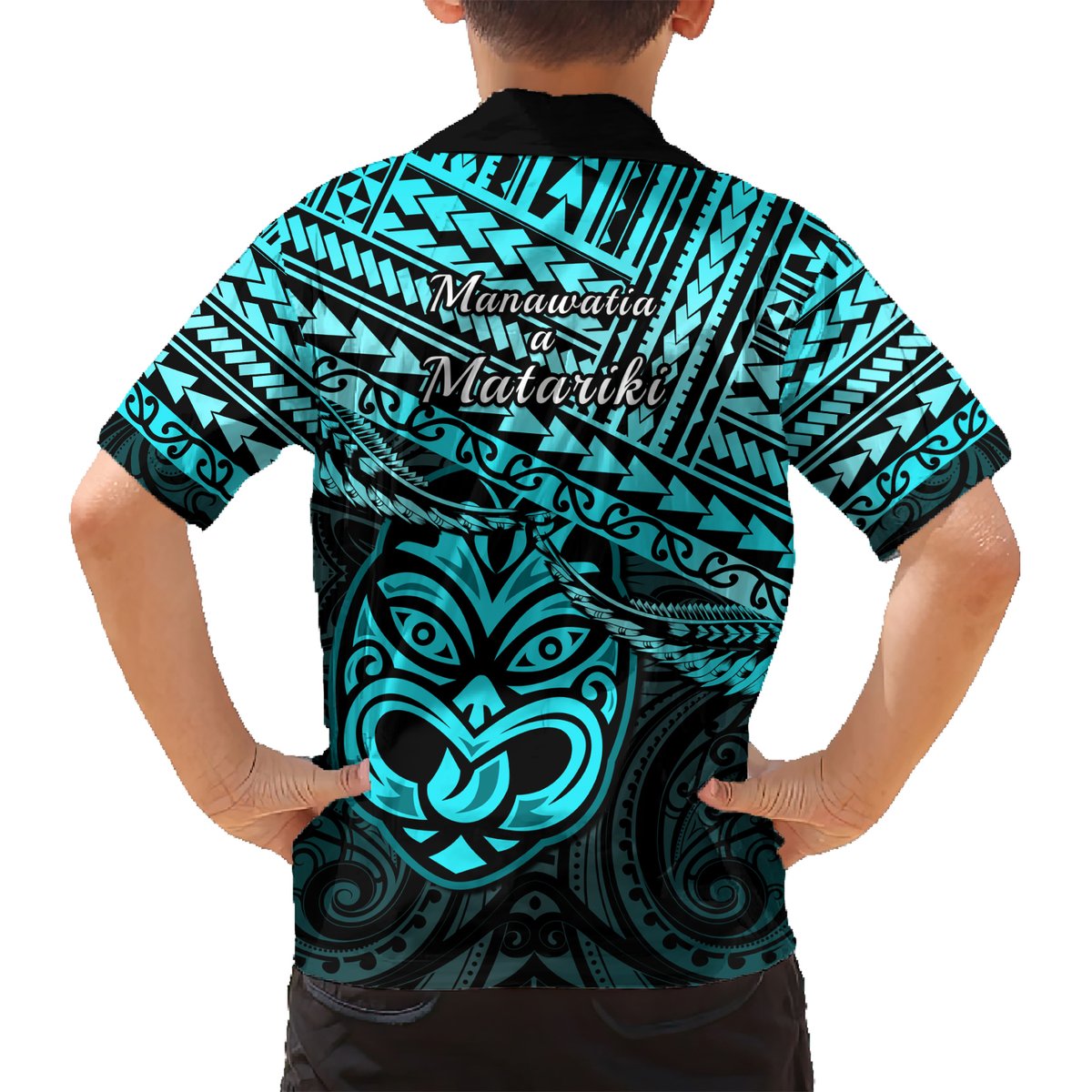 Matariki New Zealand Hawaiian Shirt Maori New Year Tiki Turquoise Version LT14 - Polynesian Pride