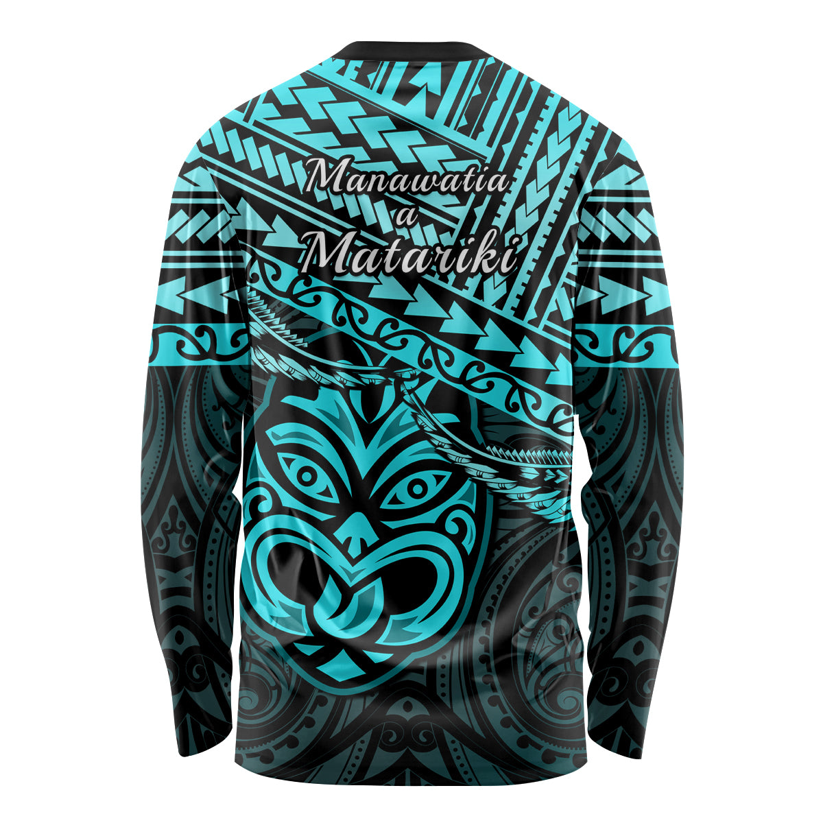 Matariki New Zealand Long Sleeve Shirt Maori New Year Tiki Turquoise Version LT14 - Polynesian Pride