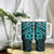 Matariki New Zealand Tumbler With Handle Maori New Year Tiki Turquoise Version